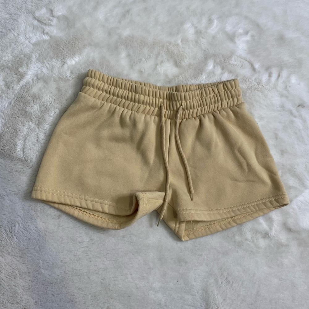 Tan sweat shorts